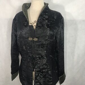 Vintage Chinese black & gold blazer